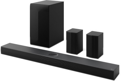 LG SQ75TR, Dolby Atmos, AI Sound Pro, QNED Matching, Center Up-firing Speaker 600 W Bluetooth Soundbar (Black, 5.1.1 Channel)